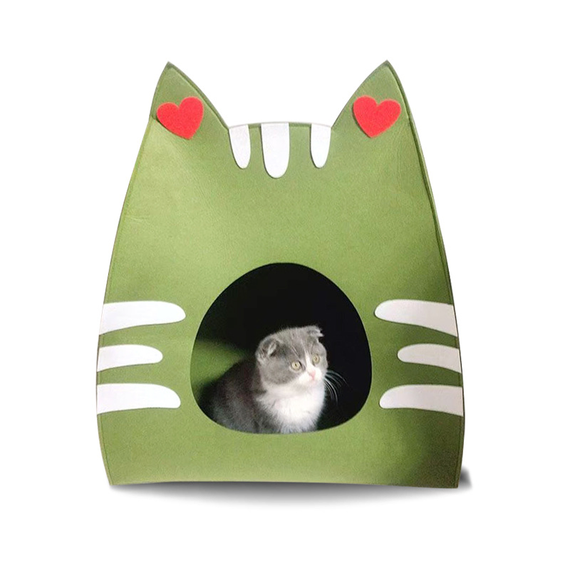 Large Washable Felt Cat Bed for All Seasons