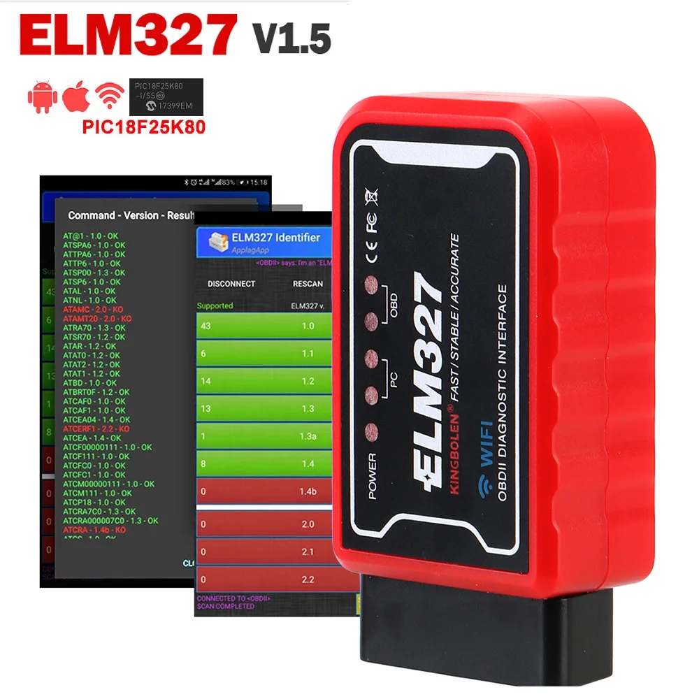Автосканер OBD2 ELM327 WiFi V1.5 для диагностики