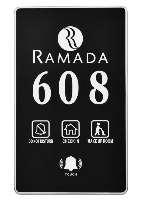 Hotel Room Number Plate Hotel Do Not Disturb Make up Room Hotel Doorplate with Customized Logo and Room Number