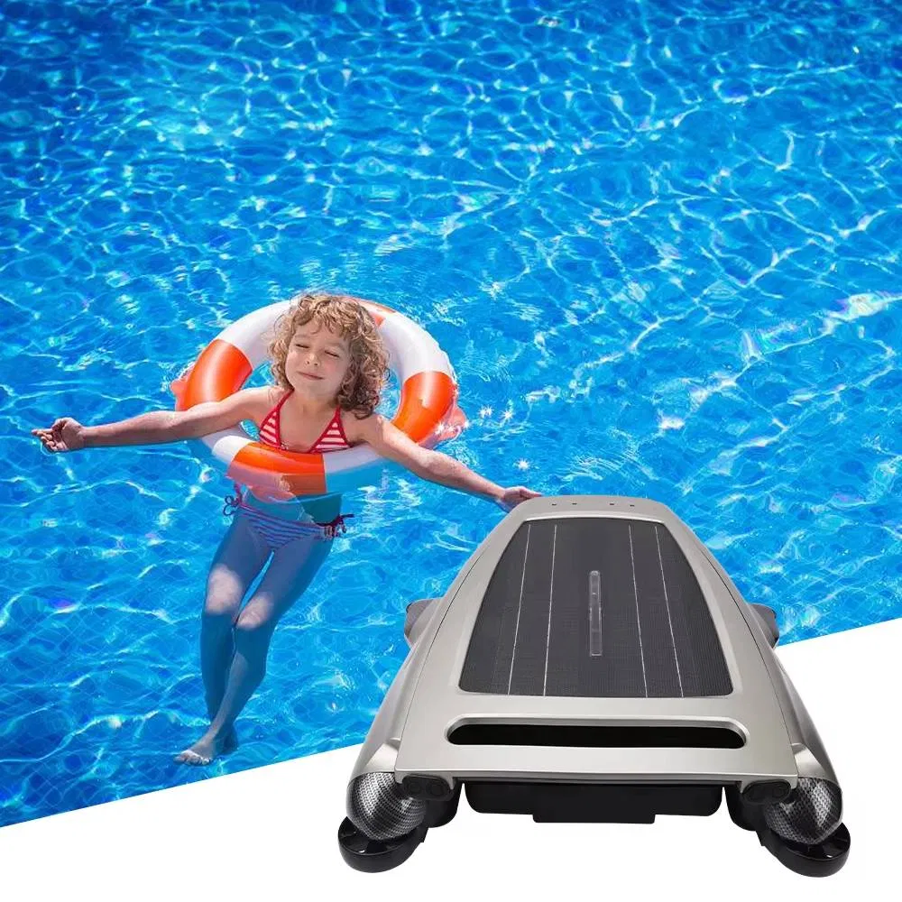 Glgw Solar Rechargeable Pool Surface Cleaning Machine Swimming Pool Cleaning System Robot