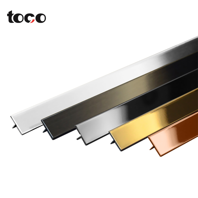 Classical Ceramic Profiles Decorative Metal Strips Stainless Steel T-Shape Accessories Tile Trim
