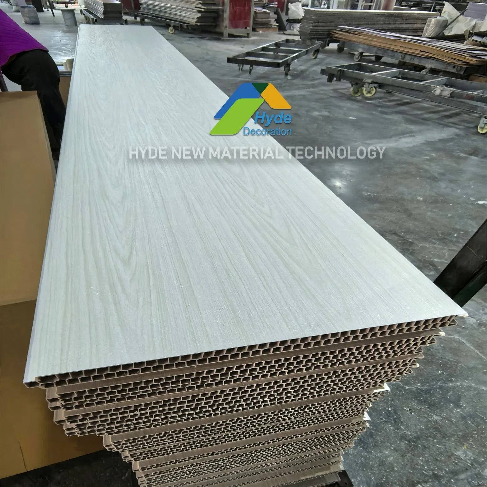 Wood Grain Pattern Honeycomb Core Quick Installation Interior PVC Partition Wall