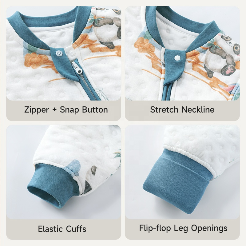 Customizable Toddler Winter Anti-Bacteria Sleeping Sack Newborn Infant Soft Air Layer Constant Temperature Sleep Bag