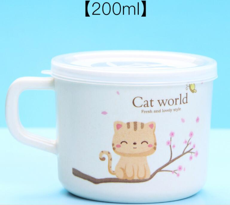 Детская кружка из бамбукового волокна с крышкой