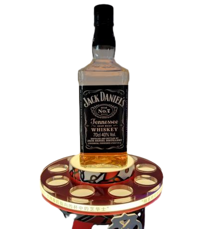 Custom LED Acrylic Wine Bottle Holder for Bar Display