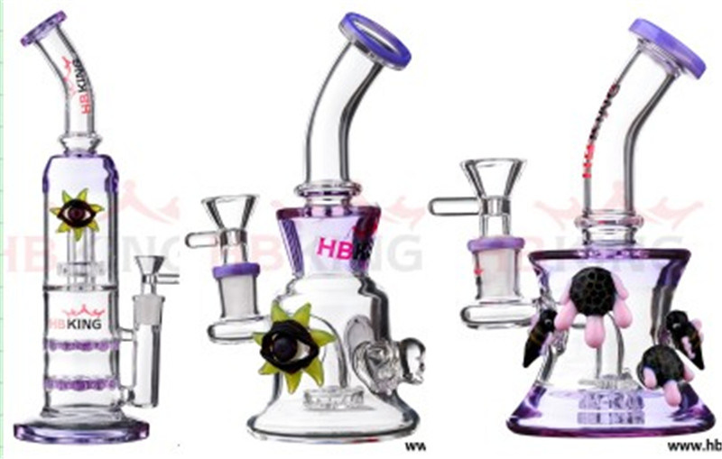 Colorful Bee-Design Eye of Angle Glass Art American Color Glass Smoking Pipe