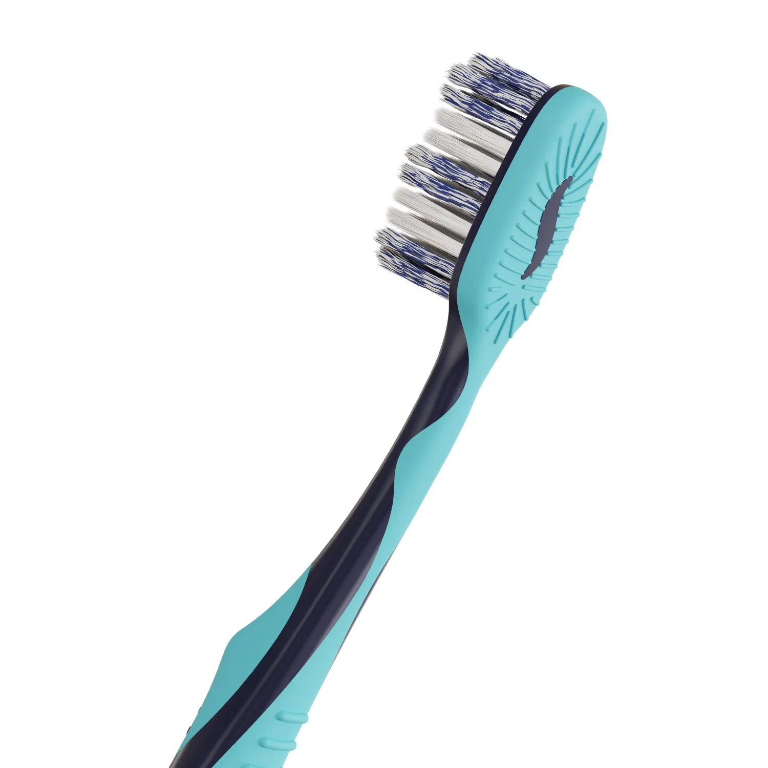 Hot Sale High Quality Adult Plastic Toothbrush with DuPont Nylon Spiral Flat Bristles