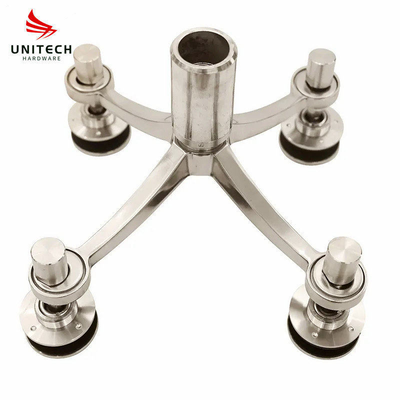 Satinless Steel 304 4 Claws Glass Spider Glass Wall Fitting Connector Hardware