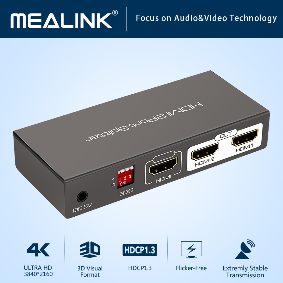 Разветвитель HDMI 1x2 4K UHD с поддержкой 3D