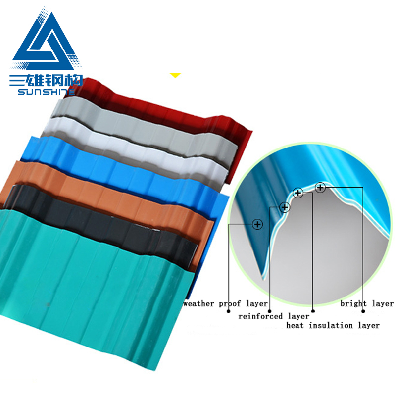 Durable Color Lasting 15-Year Apvc Roof Tiles for Homes