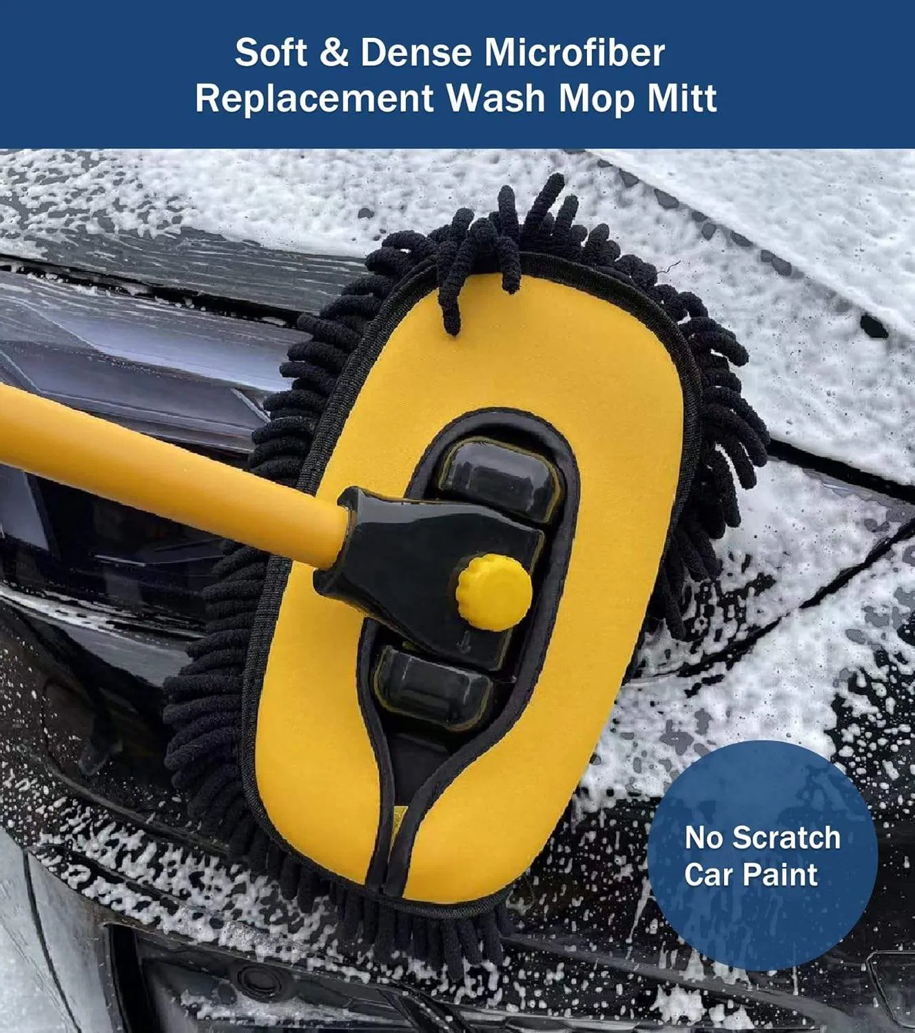 Сменная насадка-щетка для мойки авто из микрофибры