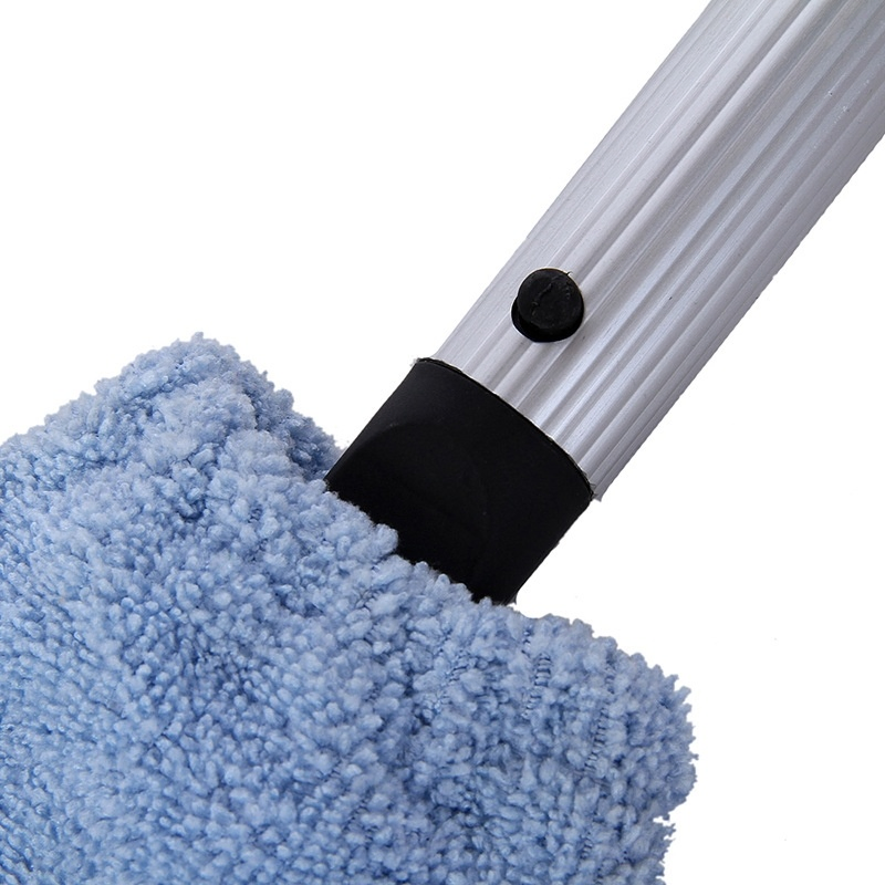 New Type of Flat Dust Brush with Fiber Cloth Cover, Household 100cm Flexible Dust Duster, Retractable Dust Duster