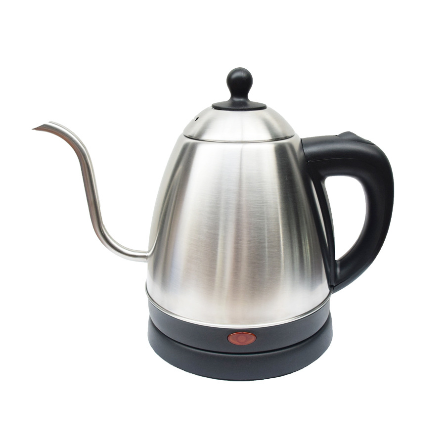 1.2L Electric Kettle - Long Spout, Goose Neck, 201/304 Stainless Steel Inside, Color Painted Outside