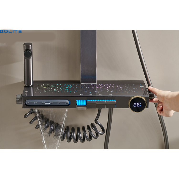 High Quality Star Light Rain Mixer Shower Head Luxury Trim Systems in-Wall Shower Faucets Bath Star Sky Shower Set