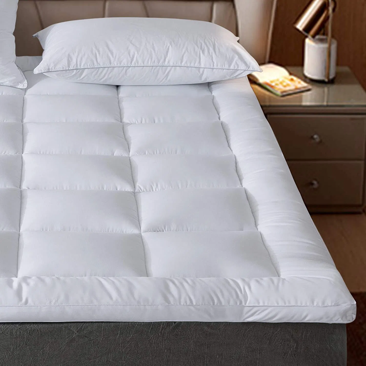 Queen Size Mattress Topper Extra Thick Cooling Cover Down Alternative Mattress Pad