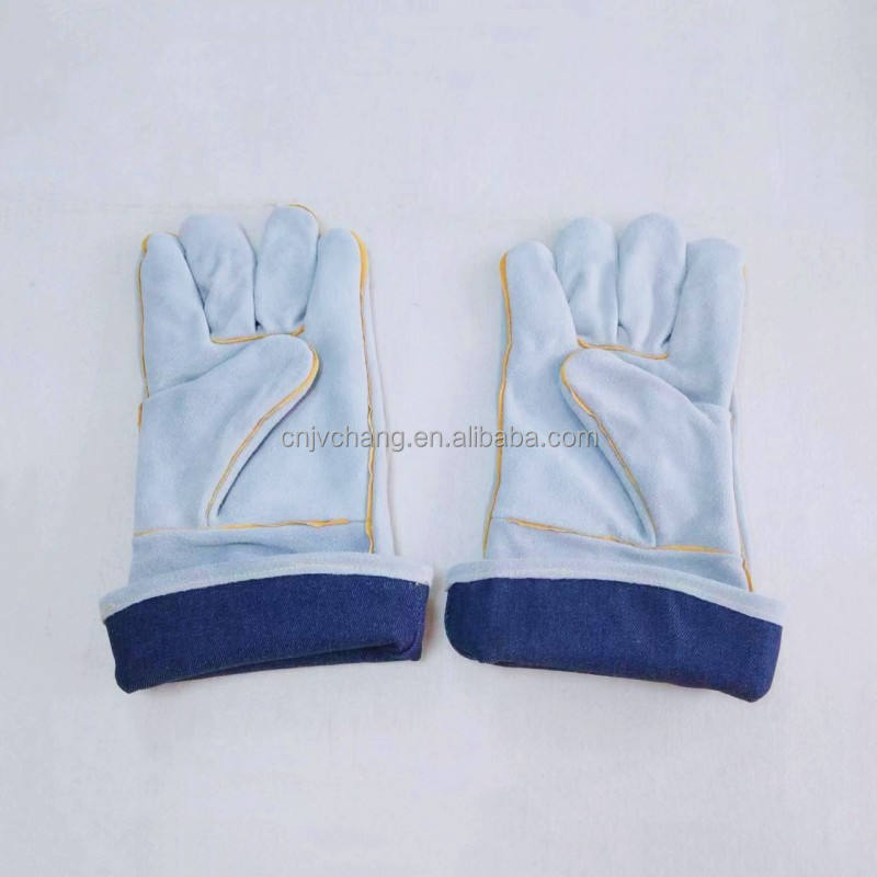 Premium L35cm Cowhide Heat Resistant BBQ Gloves for Safe Cooking