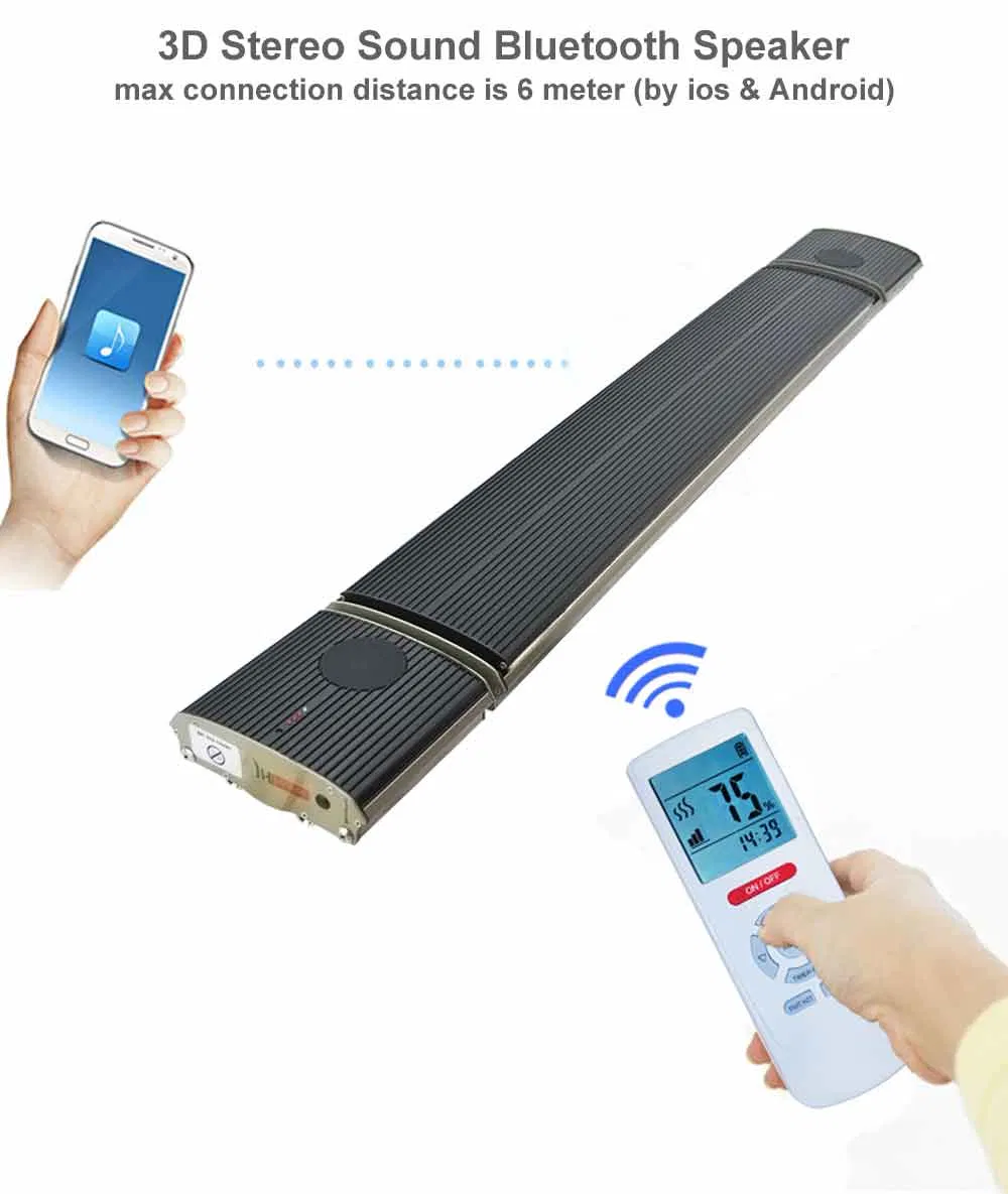 Commercial Unit Yoga Studio 1800watt Bluetooth Music Player Ceiling Mounted Room Heater