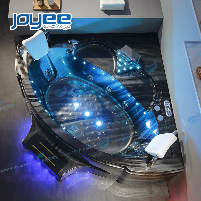 Угловая гидромассажная ванна Joyee на двоих с LED-подсветкой
