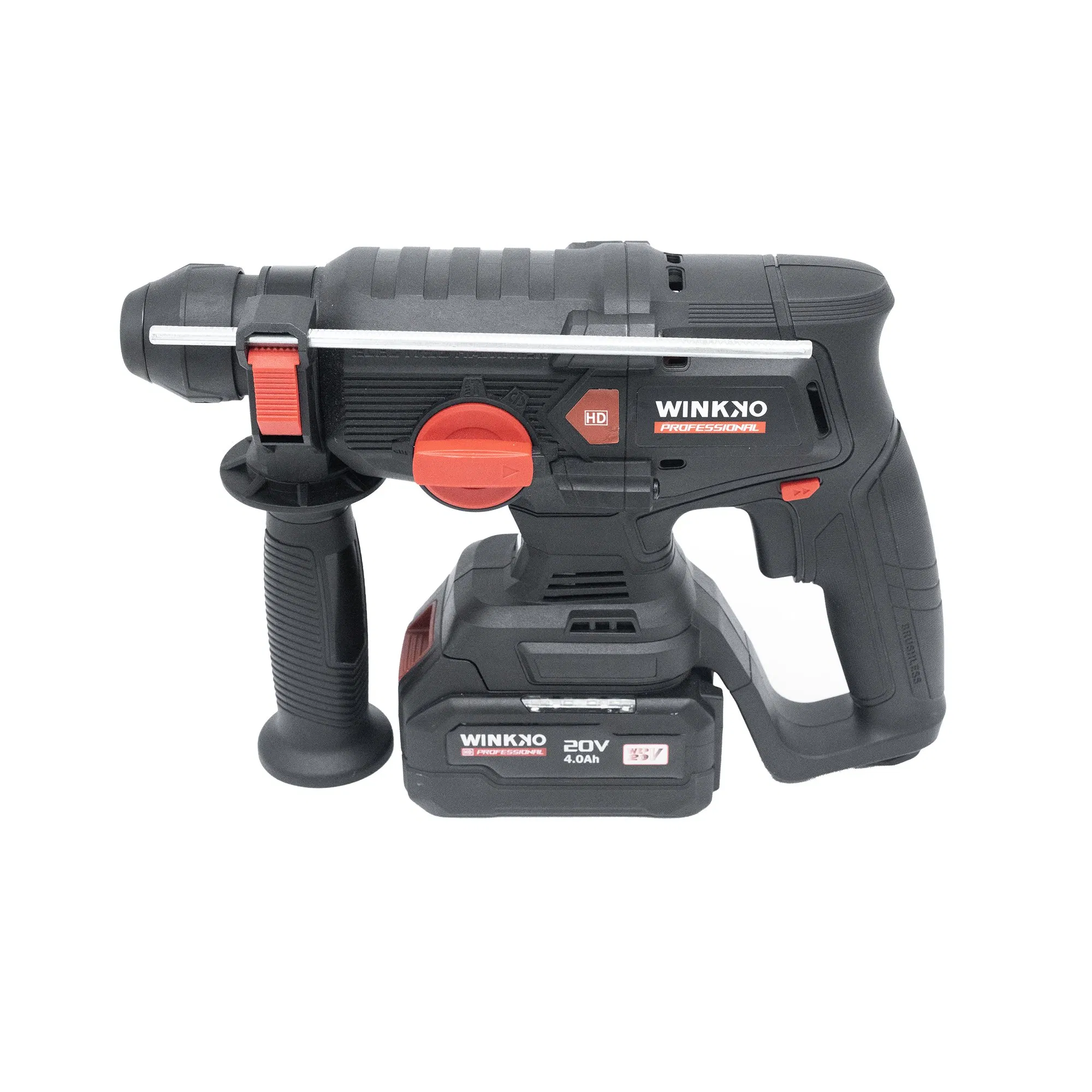 Winkko 18/20V Cordless Brushless Battery Versatile High-Power Hammer Drill with Adjustable Speed Settings