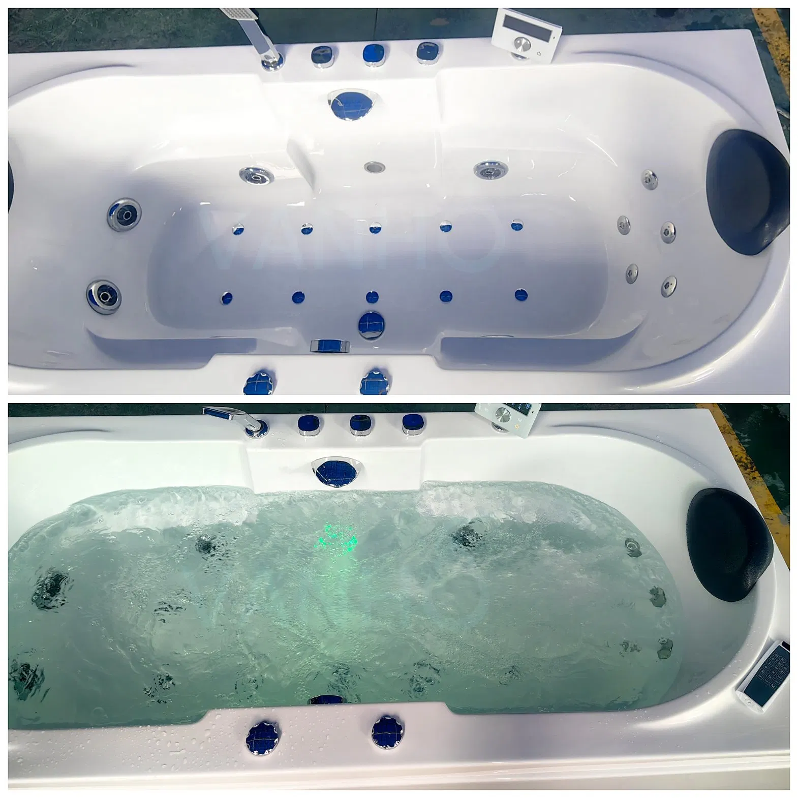 Акриловая массажная ванна Vanho с гидромассажем и подсветкой