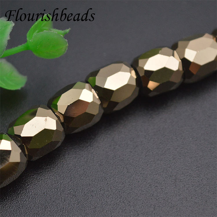 DIY Jewelry Making Supplies Various Colors Faceted Glass Cylinder Tube Beads