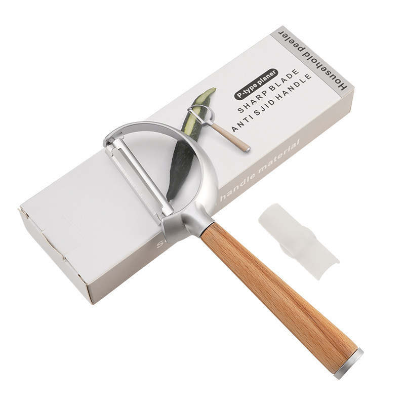 Kitchen Utensils Wooden Handle Fruit Peeler Zinc Alloy Vegetable Peeler