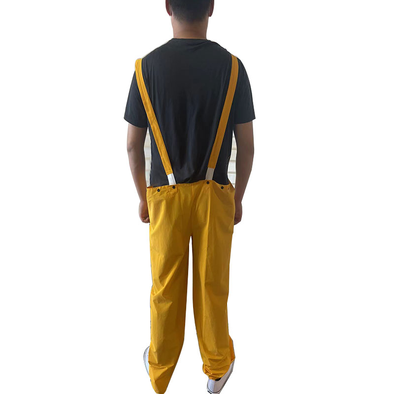 Heavy Duty Two Pieces PVC Polyester Water Proof Adult Men Rain Suit