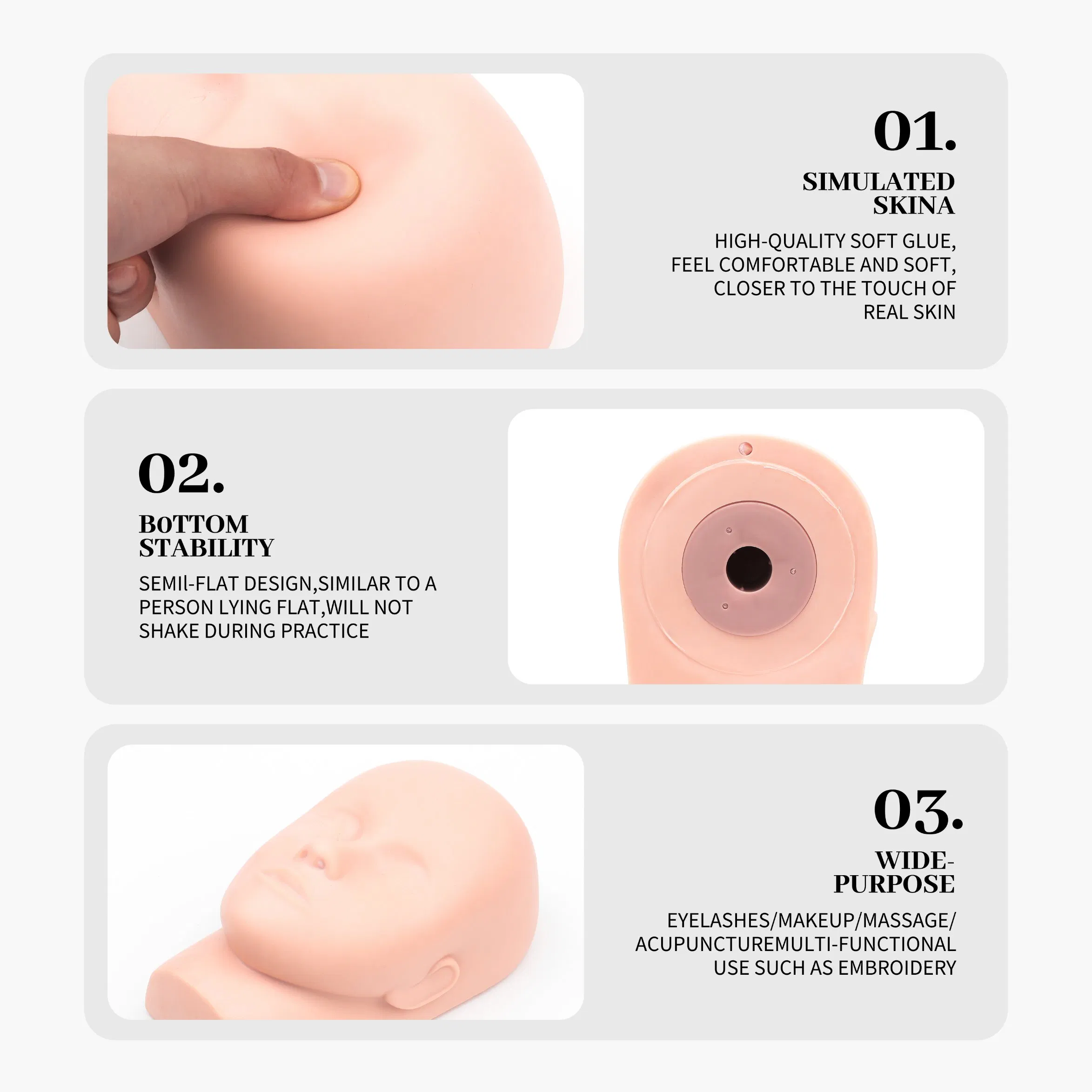 Манекен-голова для тренировки макияжа и укладки волос