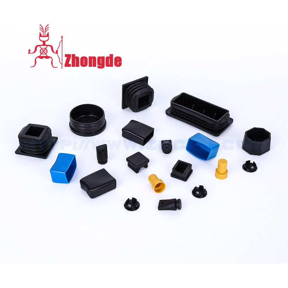 Zhongde Customized Colorful Molding Square Pipes Cap / End Plugs / Plastic End Caps for Steel Tube