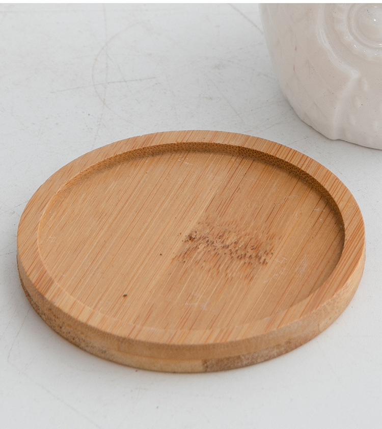 Горшок керамический белый сова с подносом