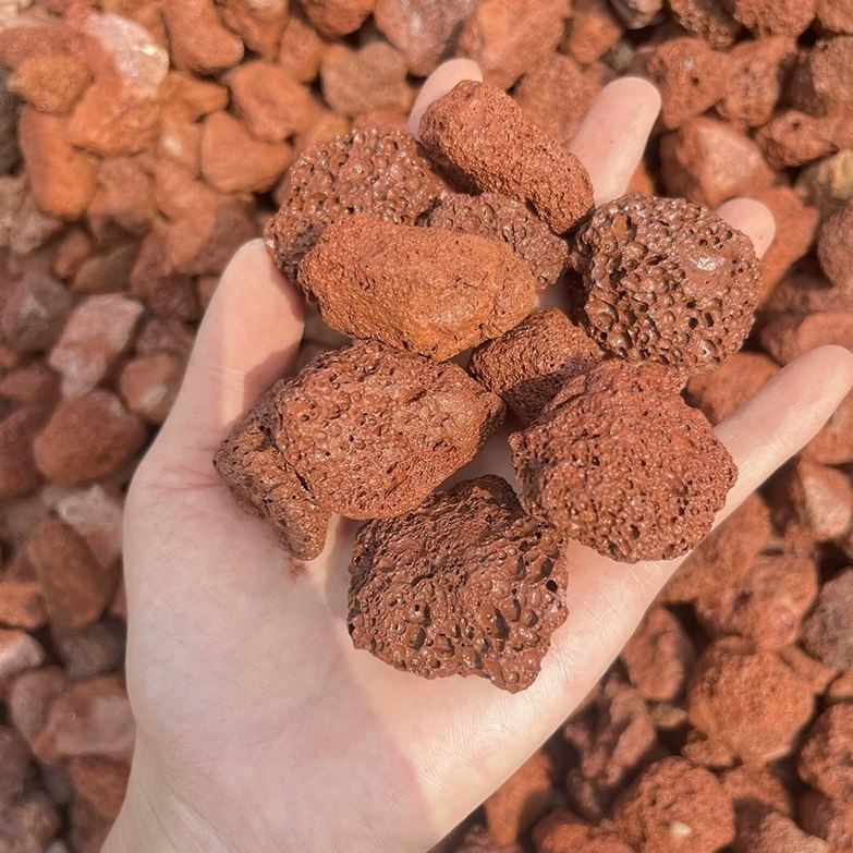 Red Lava Stone Vocanic Stone Gravels for Garden and Water Treatment