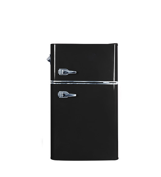 90-Liter Double-Door Hidden Door Handle Refrigerator Bcd-90