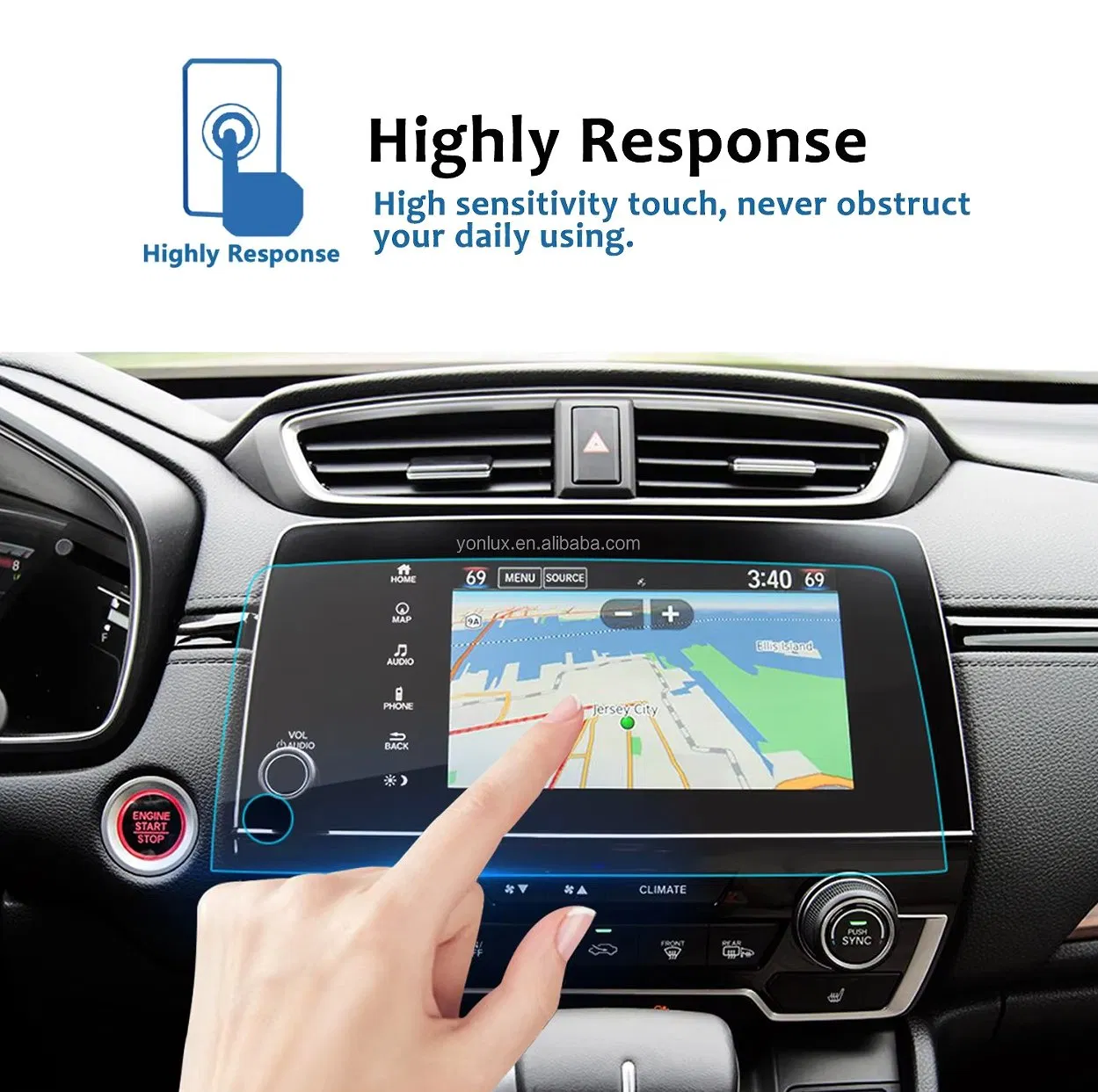 Защитная плёнка 9H для автомобильной магнитолы