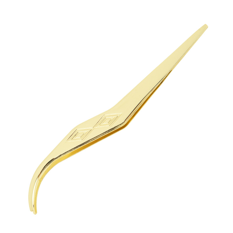 Curved Tip Stainless Steel Makeup Beauty Tool Lash Applicator Eyelash Extention Tweezers