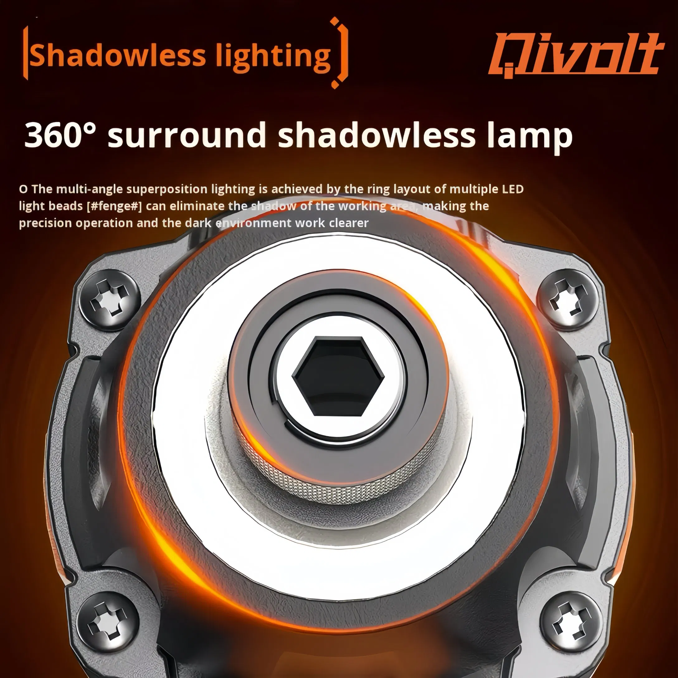 Беспроводной ударный шуруповерт Qivolt 18V