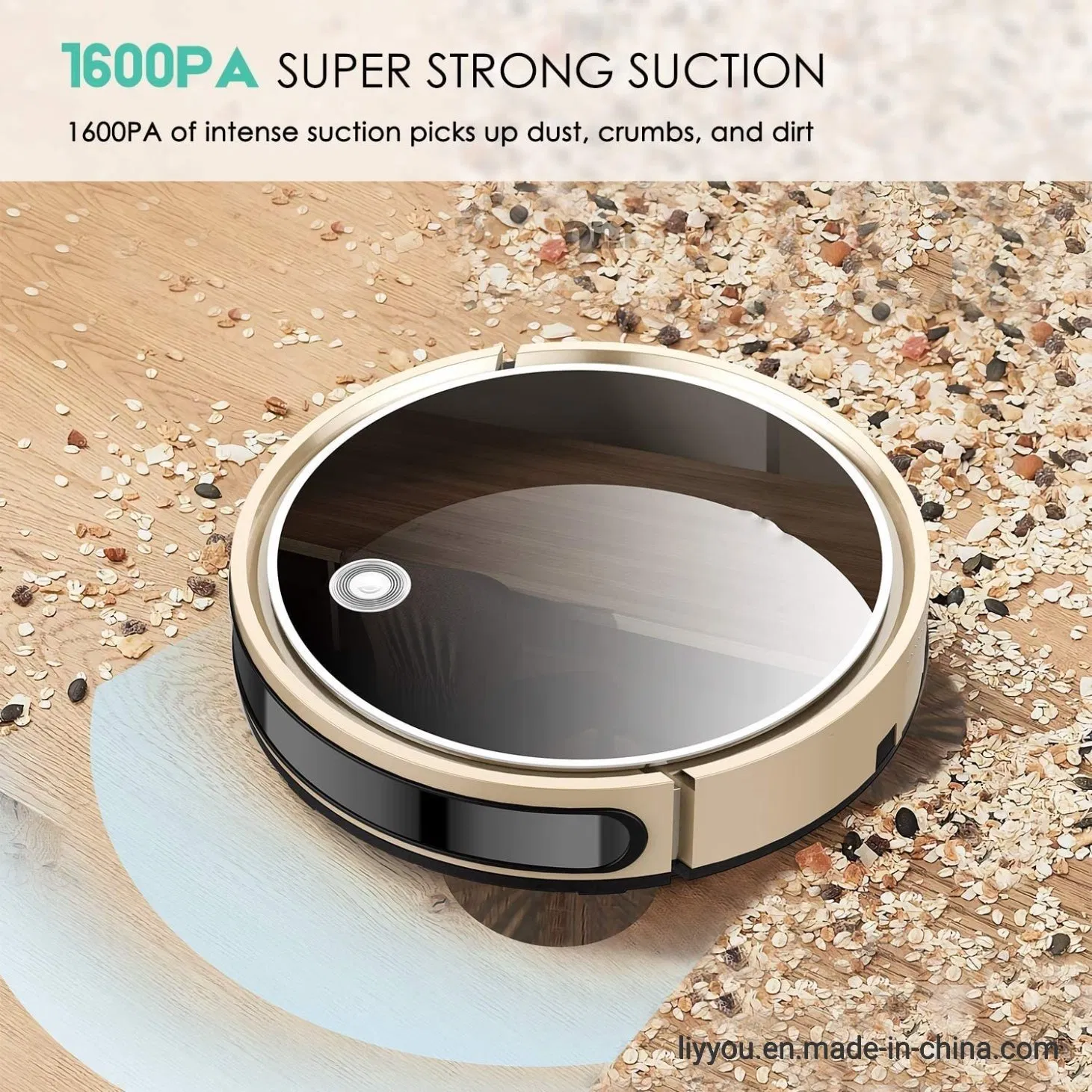 Robotic Vacuum Cleaner and Mop with Adaptive Routing, Multi-Floor Mapping, Selective Room Cleaning, Super Strong Suction, and Extra Long Battery Life