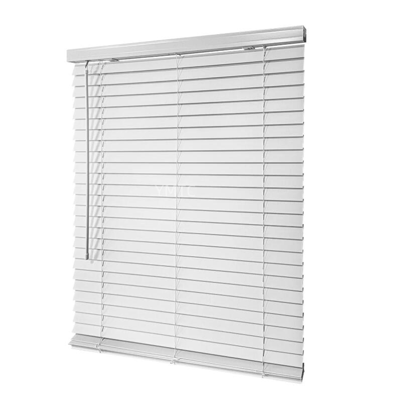 Cheap Price 25mm PVC Venetian Blinds Cordless Manual/Motorized Faux Wood Blinds