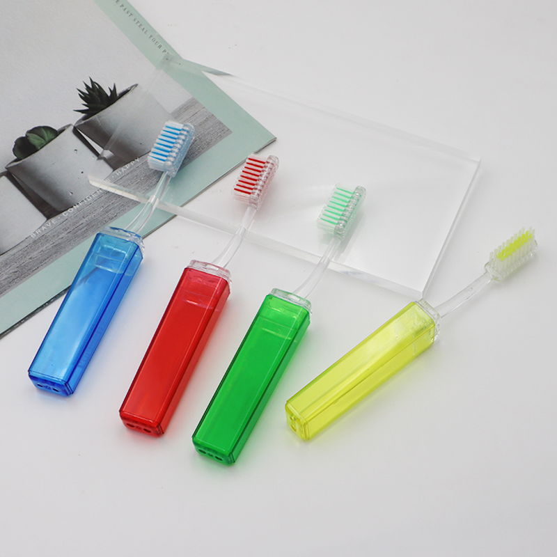 Customizable Transparent Foldable Toothbrush for Travel and Home