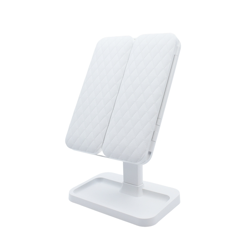 3-Fold Lighted Desktop Standing Makeup Mirror