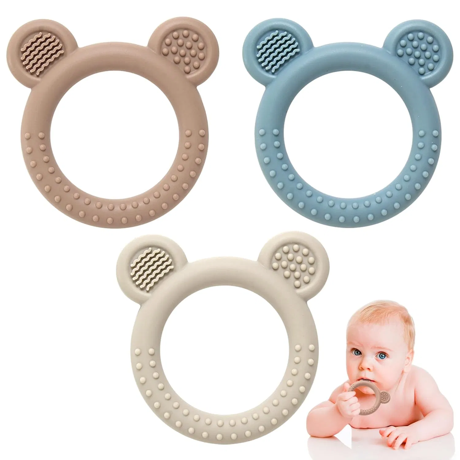Food Grade Any Shape Silicone Products Baby Molar Stick Bite Glue