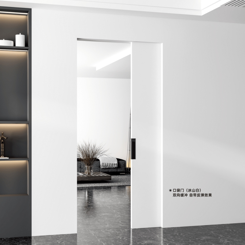 New Majoys Modern Style Customized Size Bedroom Barn Plywood WPC Hidden Door with Hidden Hinge