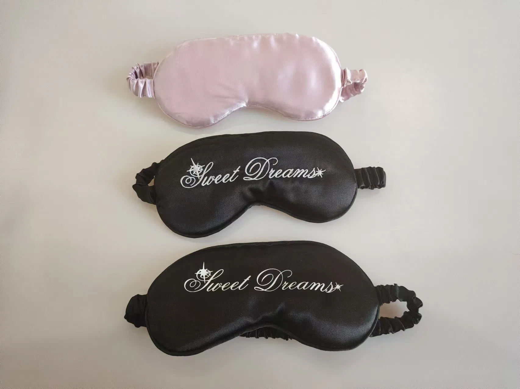 Custom Colorful Embroidery Print Silk Satin Cotton Fabric Plush Fur Eyemasks