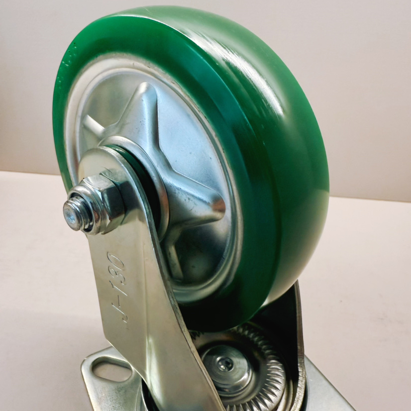 5 Inch Heavy-Duty Janpanese Style PU Swivel Casters for Trolley Wheels