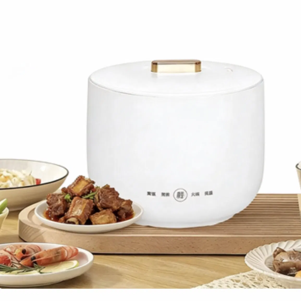 8L Ceramic Inner Pot Rice Cooker 2-3 People Spherical Pot Keep Warm 3c Certified Base Heating