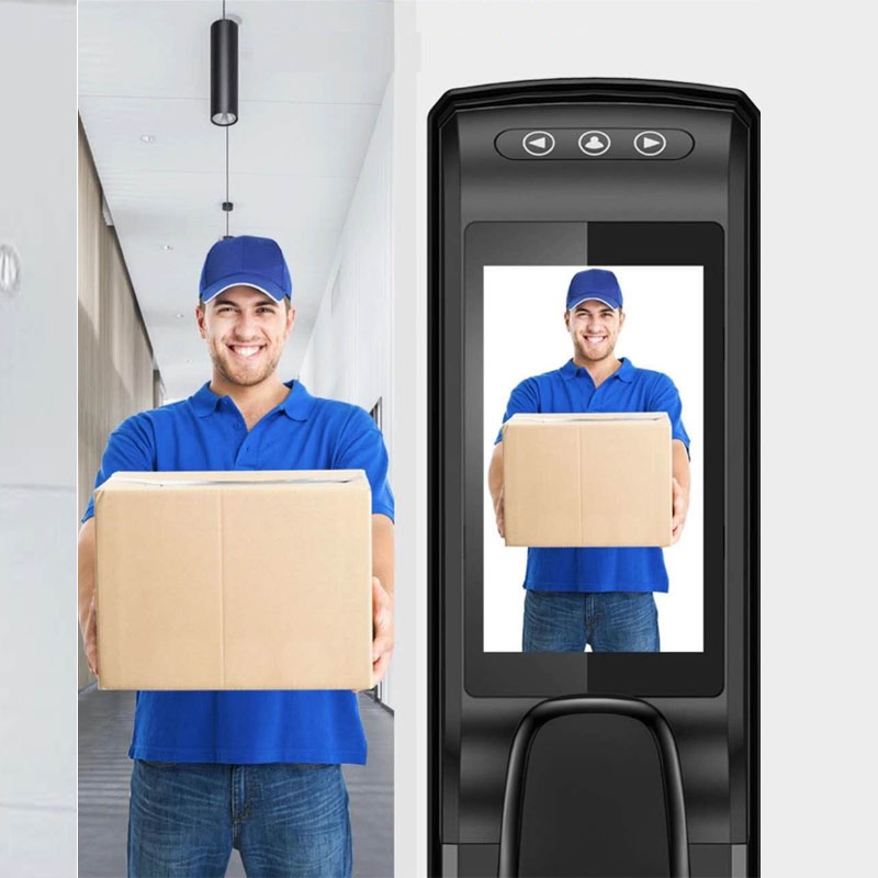 3D Face Recogniton Fingerprint Password IC Card Unlock Smart Door Lock