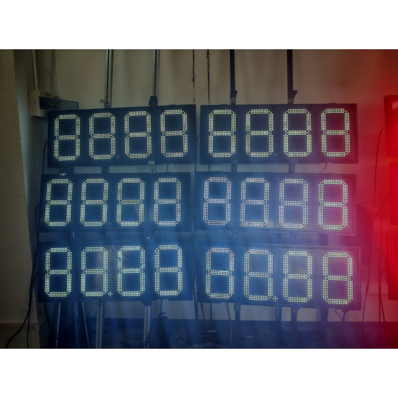 Fuel Station Pylon Sign Gas Station Signs LED 7 Segment LED Board Gas Price Display Pylon Signboard