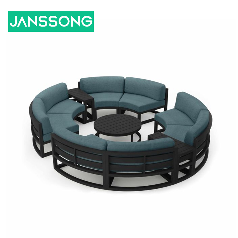 Садовая мебель круглый диван алюминий водонепроницаемая патио