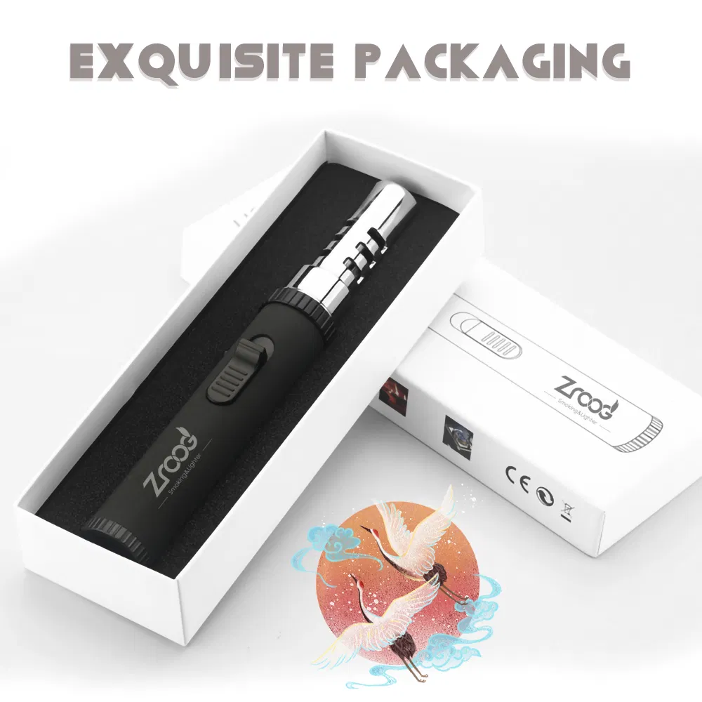 Windproof Torch Lighter Triple Torch Jet Blue Flame Refillable Butane Metal Lighter