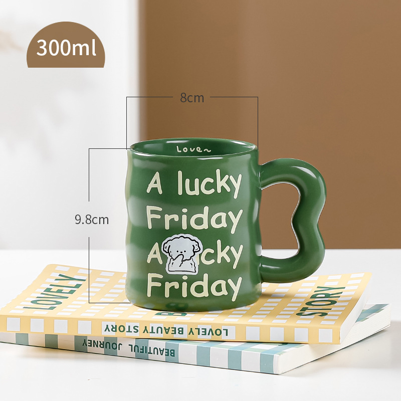 Ceramic Cute Creative Cartoon Home Round Mug