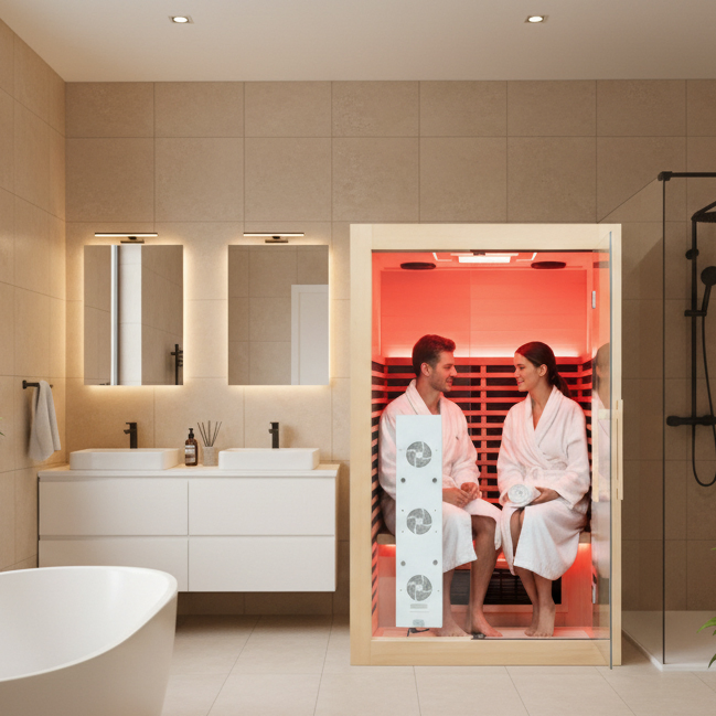 Инфракрасная сауна с низким ЭМП и красным светом